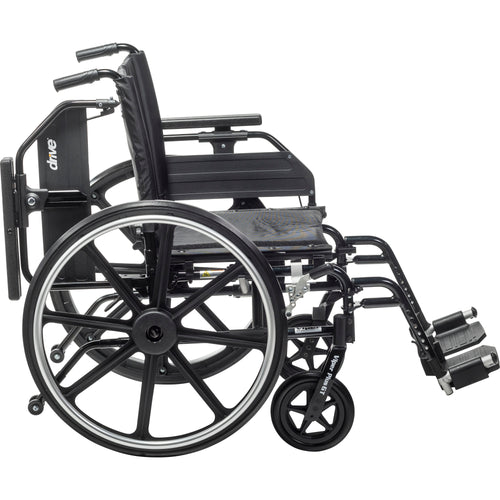 Drive Medical PLA416FBUARAD-SF Viper Plus GT Wheelchair with Universal Armrests, Swing-Away Footrests, 16" Seat